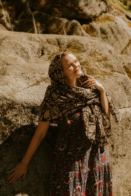 [NEW] 100% Cotton Hooded Shawl | Orthodox Christian Head Covering