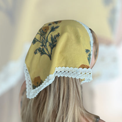 100% Cotton Floral Elastic Head Covering