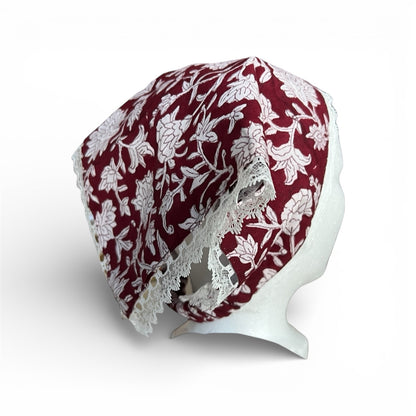 100% Cotton Floral Elastic Head Covering