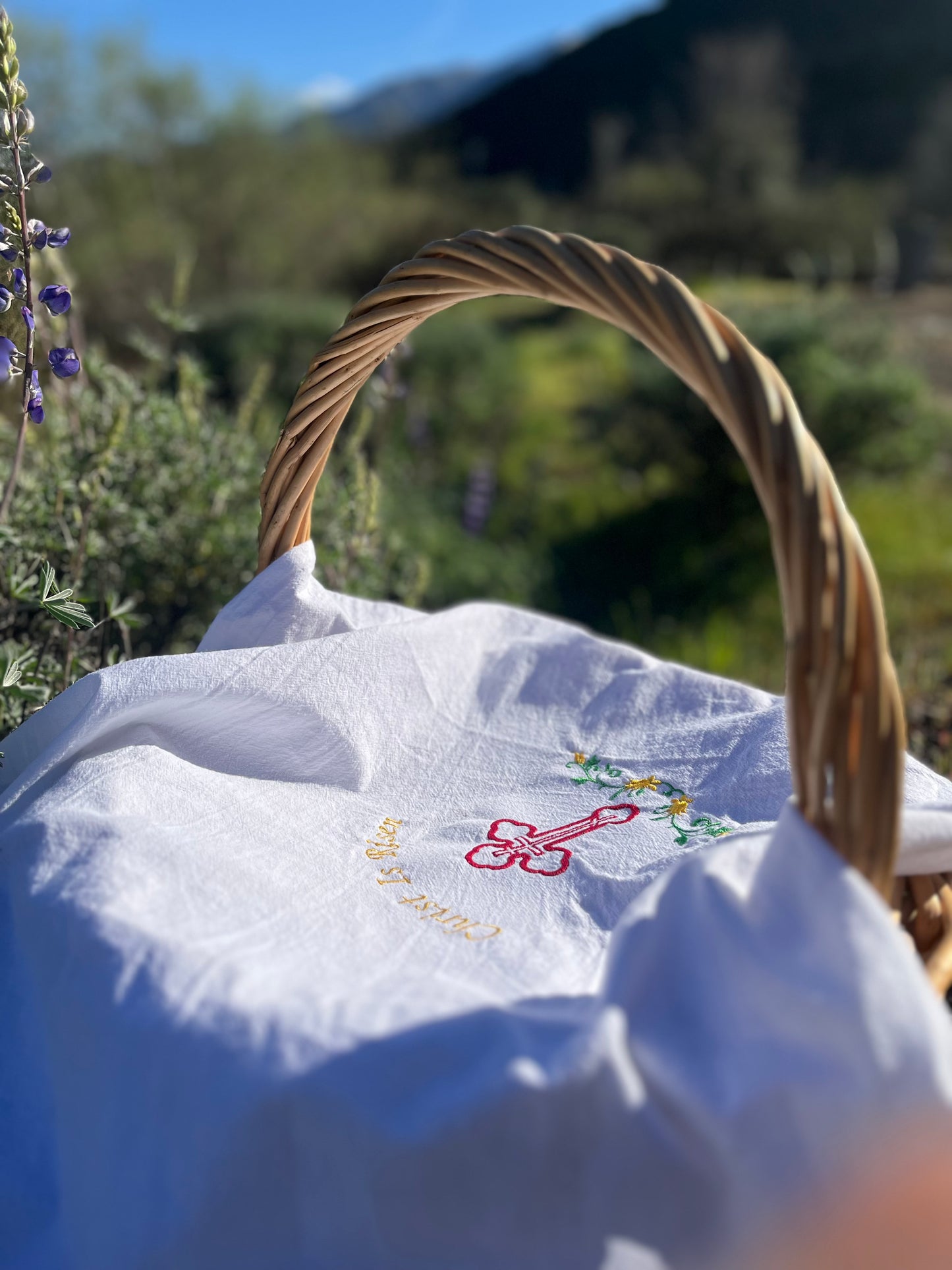 Orthodox Embroidered Pascha Basket Covers 100% Cotton