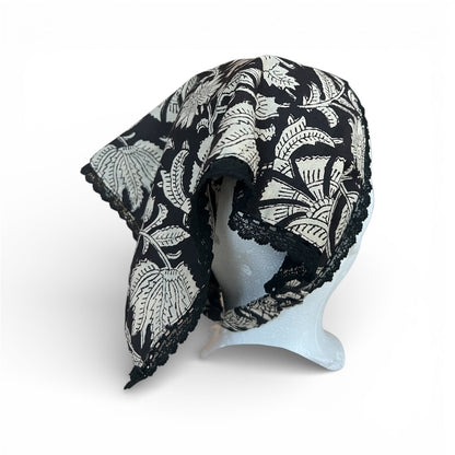 100% Cotton Floral Elastic Head Covering - Cave Dwellers