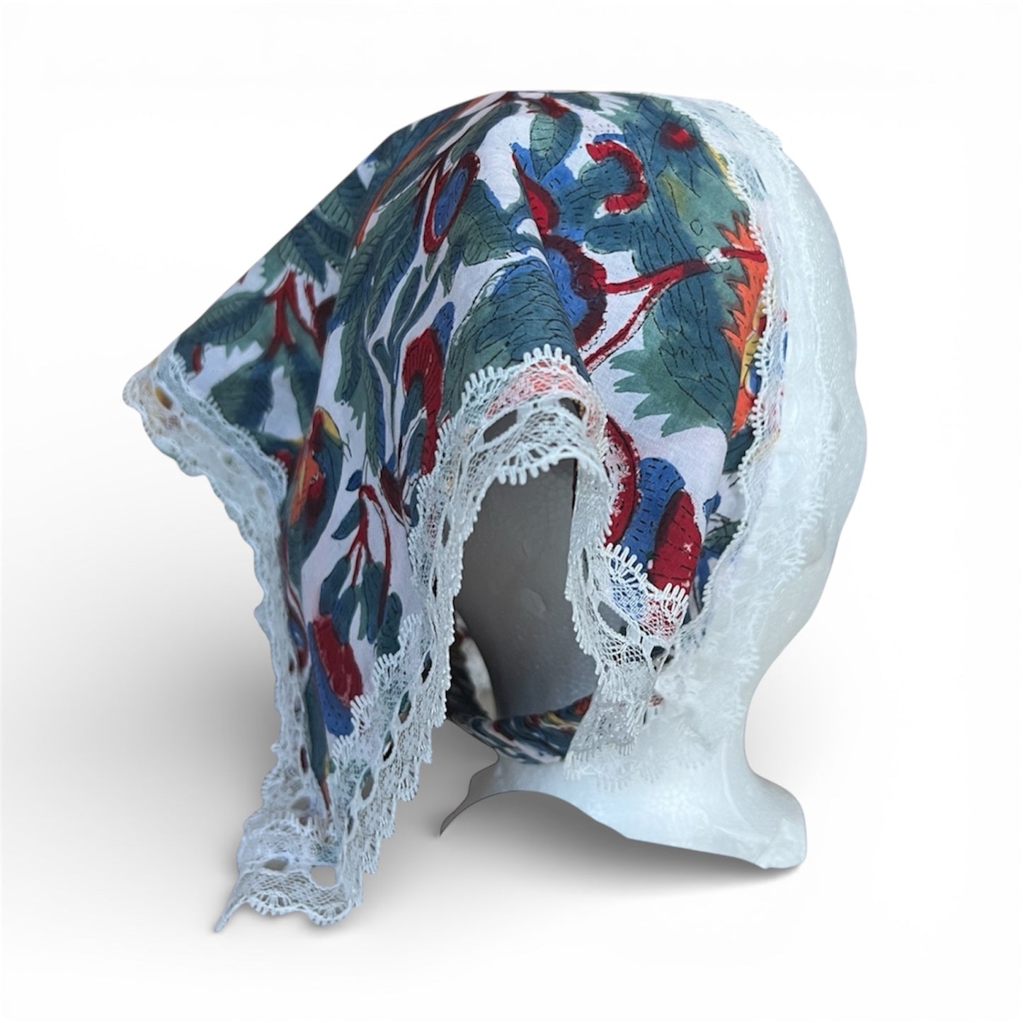 100% Cotton Floral Elastic Head Covering