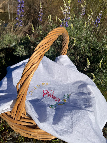 Orthodox Embroidered Pascha Basket Covers 100% Cotton