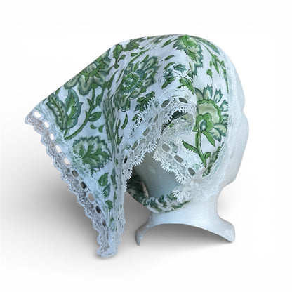 100% Cotton Floral Elastic Head Covering