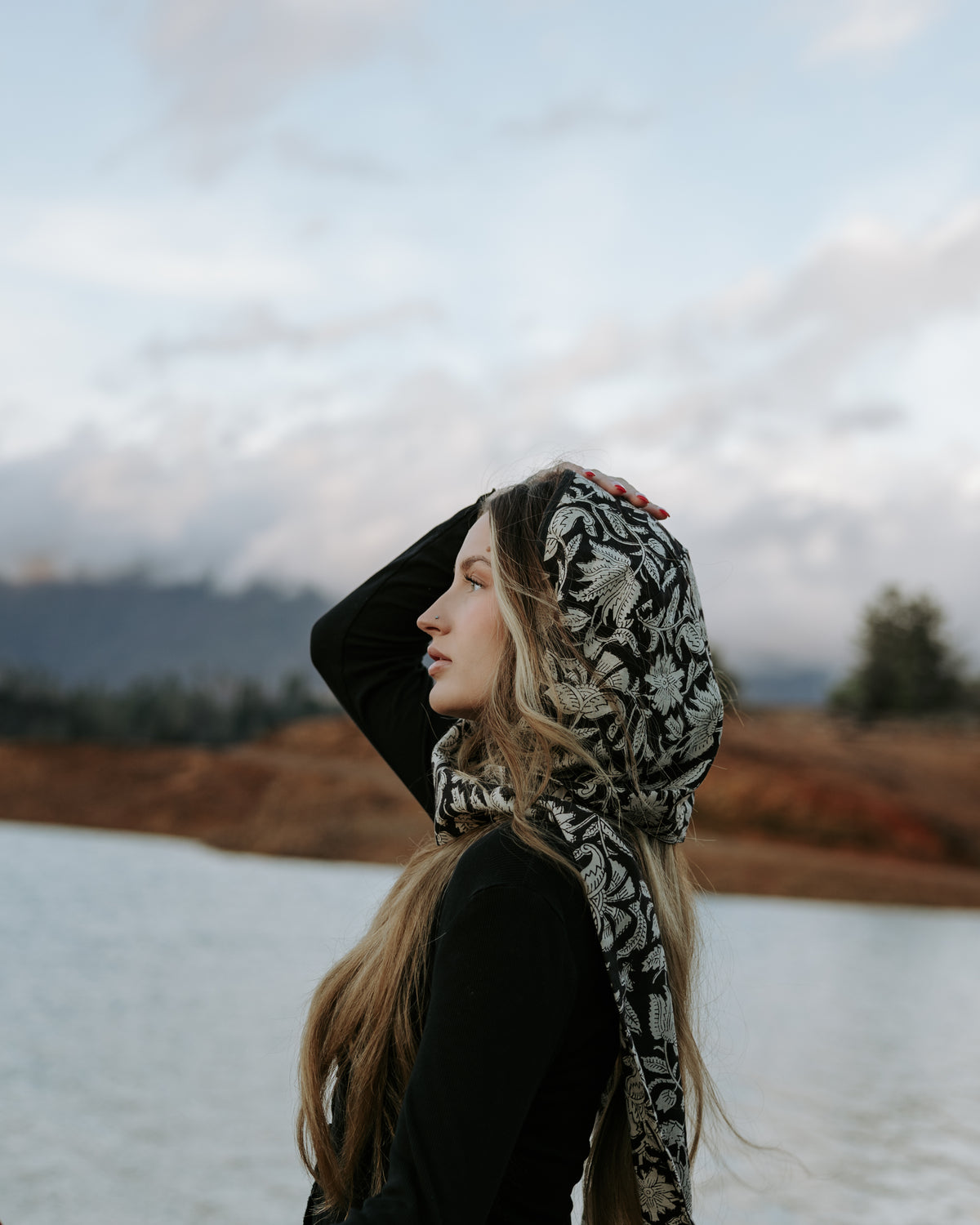 100% Cotton Orthodox Head Covering for Women | Hooded Church Veil | Divine Liturgy Scarf