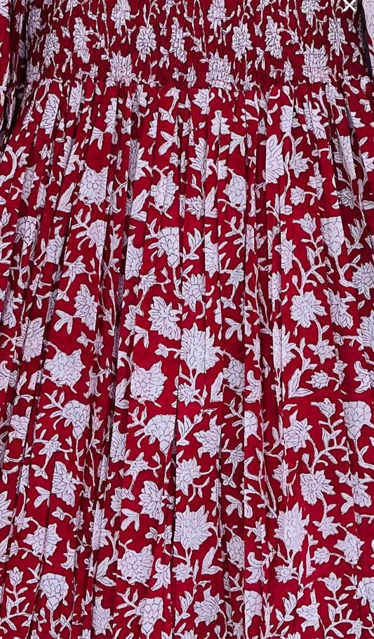 PRE-ORDER The Forgiving Dress-Red/White Floral