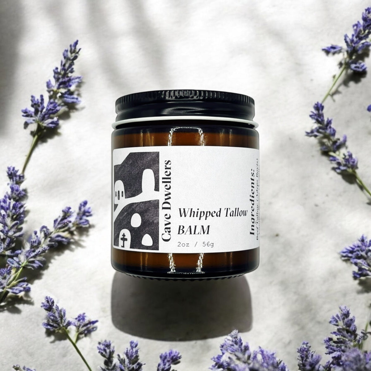 Lavender + Rosemary Whipped Tallow Balm - Cave Dwellers
