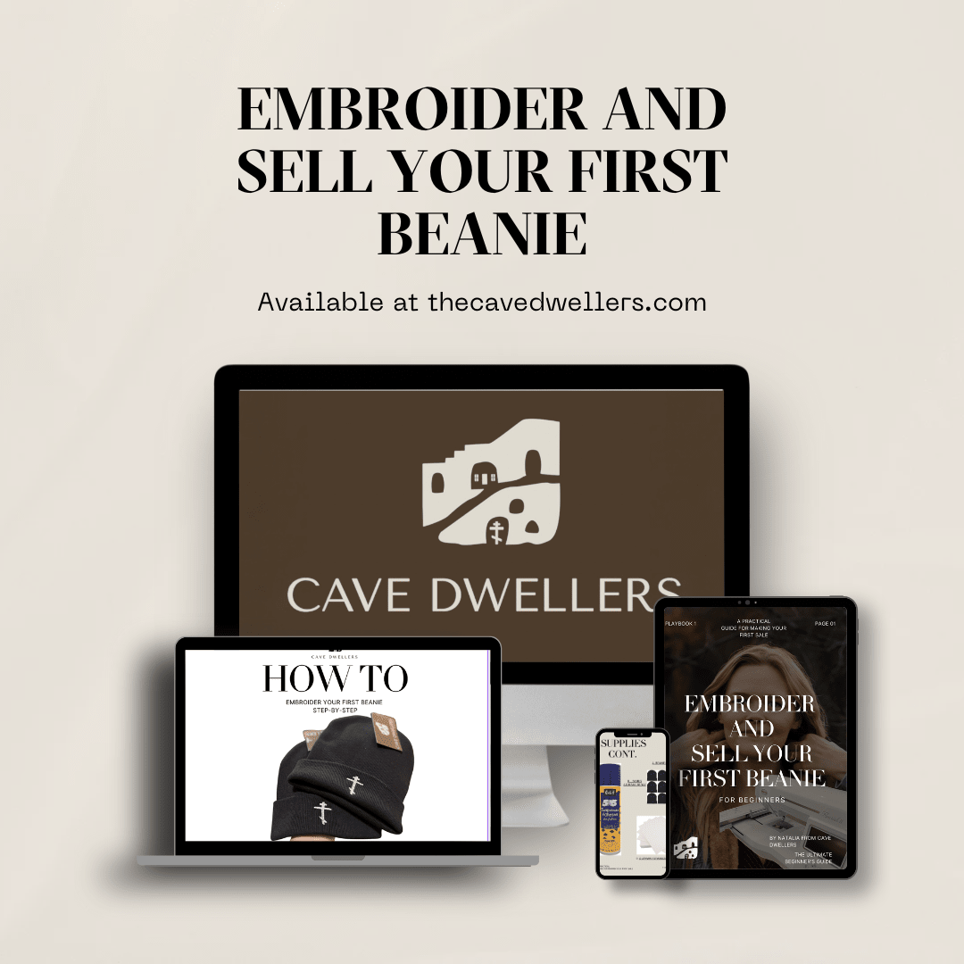 Learn How To Embroider And Sell Your First Beanie - Cave Dwellers