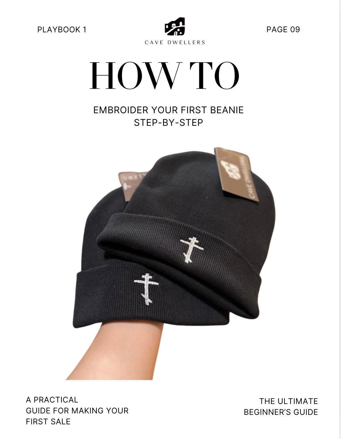 Learn How To Embroider And Sell Your First Beanie - Cave Dwellers