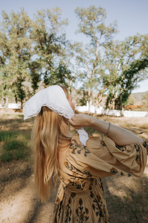 Orthodox Head Covering Lace Bandana – 100% Cotton Liturgical Veil (22x22) - Cave Dwellers
