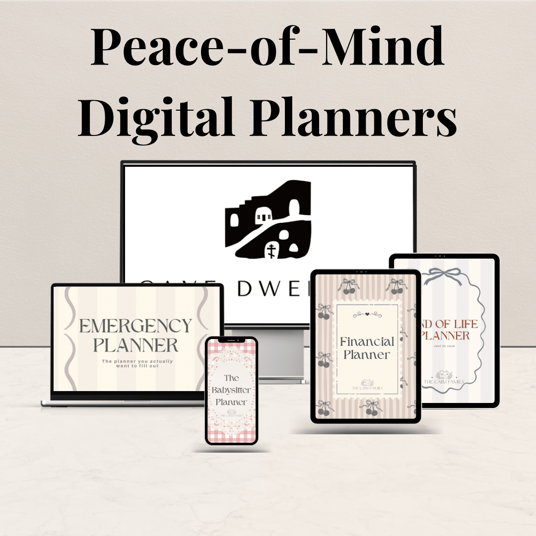 Peace - of - Mind Printable Planners Bundle - Cave Dwellers