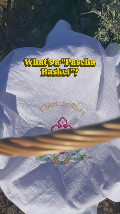 Orthodox Embroidered Pascha Basket Covers 100% Cotton