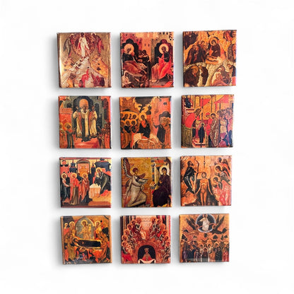 The 12 Great Feasts Magnet Set - 2"x2" - Cave Dwellers