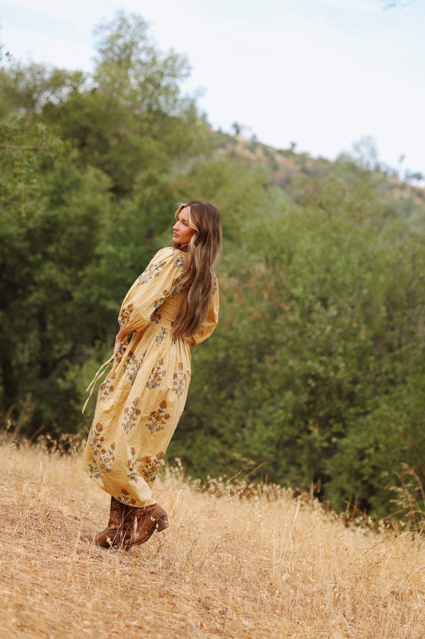 The Forgiving Dress - Tan/Marigold - Cave Dwellers
